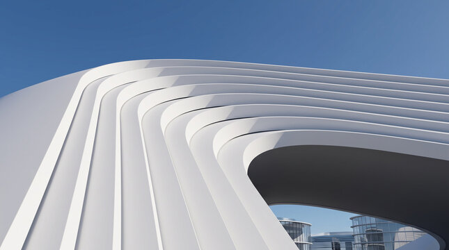 modern architecture in barcelona spainA staircase or tunnel that twists into the future.