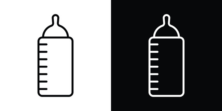 Baby milk bottle icon