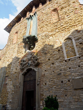 Historic buildings along via Torquato Tasso in Bergamo, Italy: Santo Spirito church