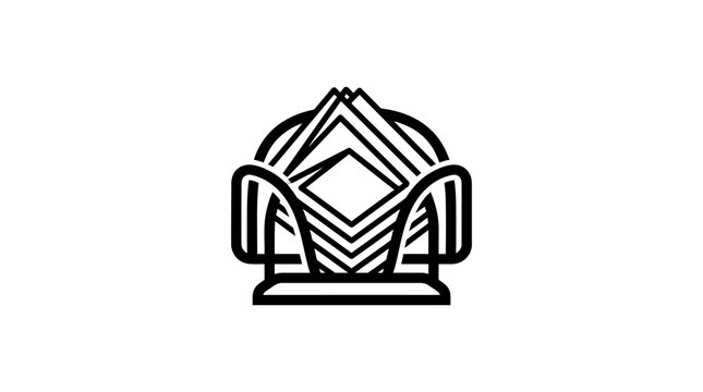 Black and white chair icon design.