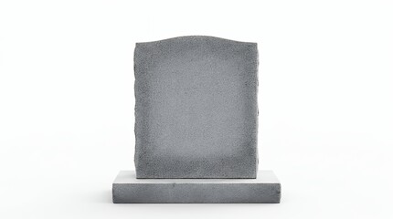 Obraz premium A grave stone visualization showing a grave stone tombstone with copy space for memorial and remembrance concepts 3D render grave stone tombstone with copy space memorial grave stone tombstone