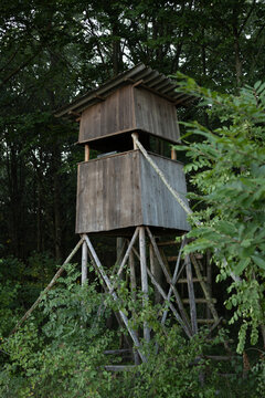 J&auml;gerhochstand im Wald
