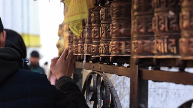 one of the most visited temple in kathmandu in nepal. swayambhunath temple	