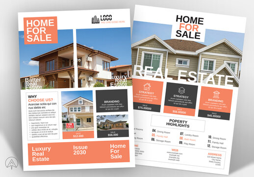 Home For Sale Flyer Layout