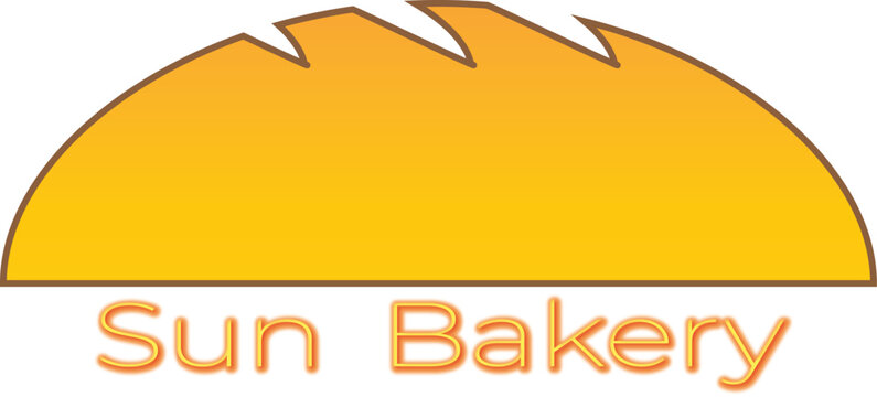 Sun Bakery logo, banner, bilbord color illustration vector