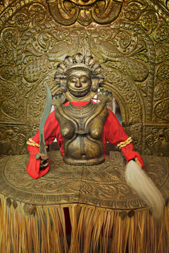 Scene featuring old Indian traditional dance costume of state of Andra Pradesh