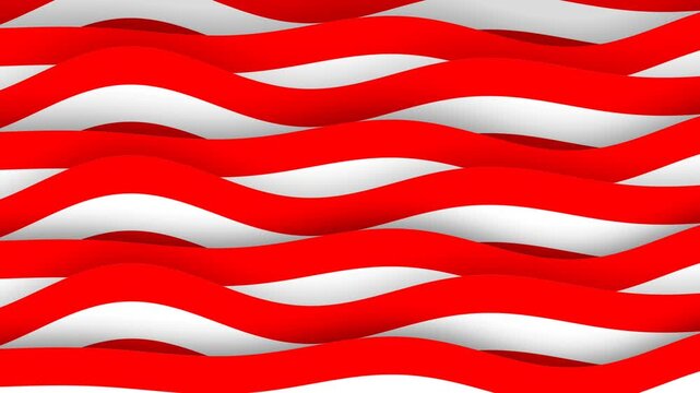 Red and White Abstract Wave Background for Indonesian Independence Day Celebration.