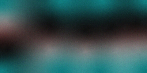Fototapeta premium Abstract dark vibrant grainy gradient background with cyan teal soft blurry lighting effect noise texture for wallpaper digital backdrop banner presentation modern art.