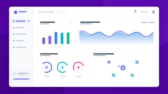 Modern Business Intelligence Dashboard UI Design with Data Charts and Analytics.