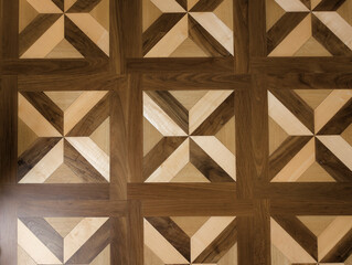 Mosaico de suelo de parquet de madera © xavicore