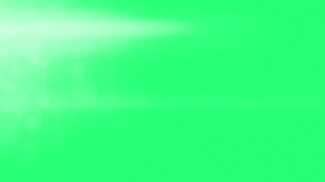 Soft white horizontal lens flare with a realistic optical glow moving slowly across a green screen background, realistic camera effect
