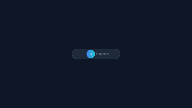 Slide to confirm ui animation: interactive mobile app button interaction 4k interface