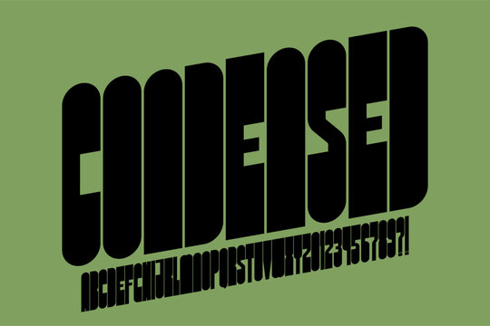 Super Condensed Monospace Font | Narrow Alphabet & Numbers

