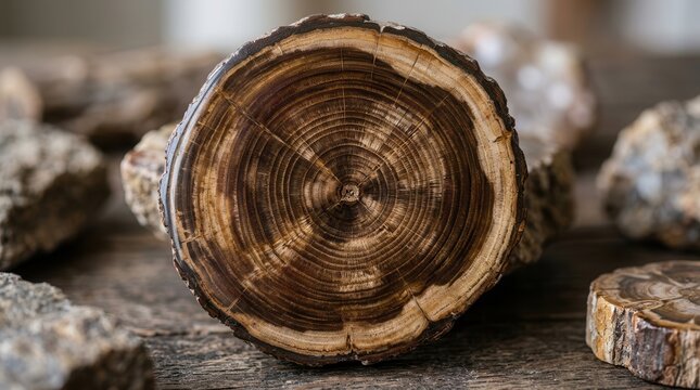 Petrified Wood Cross-Section