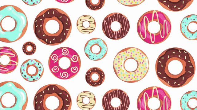Donatus  seamless pattern set background video in 4K 
