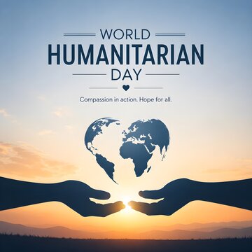 World humanitarian day compassion illustration