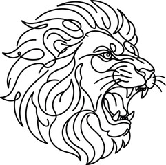 Naklejka premium lion head mascot