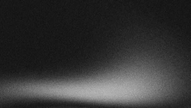 Black grainy gradient background with horizontal white glowing light fade dark gray monochromatic noise texture banner header abstract backdrop