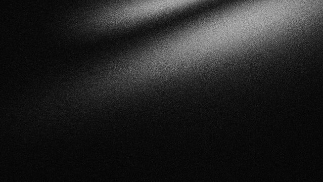 Monochrome diagonal light beam background black white dark grainy texture with fabric fold shadow abstract grunge banner poster backdrop design
