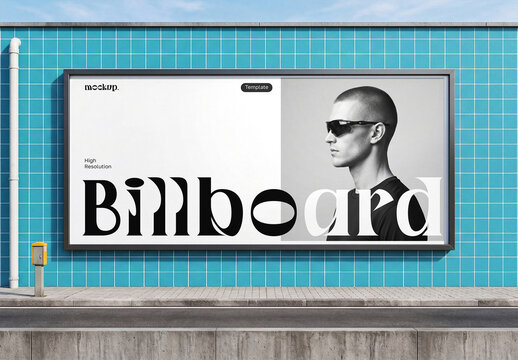 Street Wall Billboard PSD Mockup Template