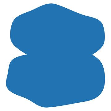 Abstract Organic Shape Collection 136 - Blue Hourglass Pebble Blob Vector