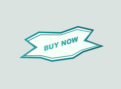 Green buy now arrow button design isolated on white background