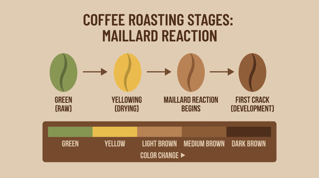Coffee Roasting Color Change Maillard Reaction Stages