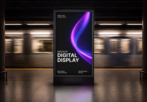 Digital Display Billboard Mockup