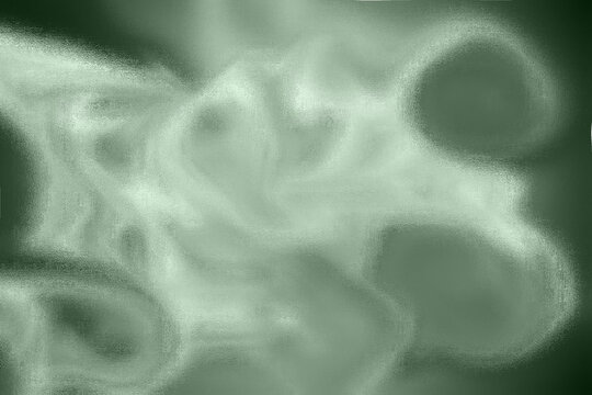 Abstract microscopic view of biological cells showing complex structures and textures in a soft green light creating a scientific and ethereal medical research background image