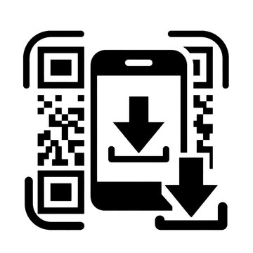 standard QR code enclosed within a scanning finder frame. It is suitable for general applications, such as scanning for information, text, or general data links.