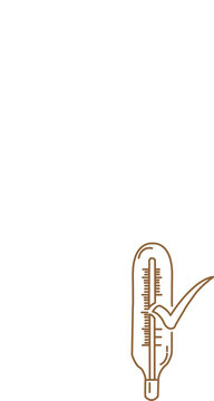 Approved Temperature Thermometer Icon, Safe Climate Check Symbol, Temperature Verification Vector Illustration