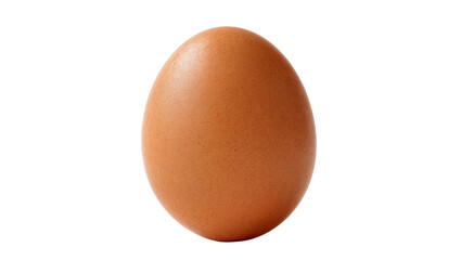 Single brown chicken egg with speckled shell, isolated on transparent background © Luca