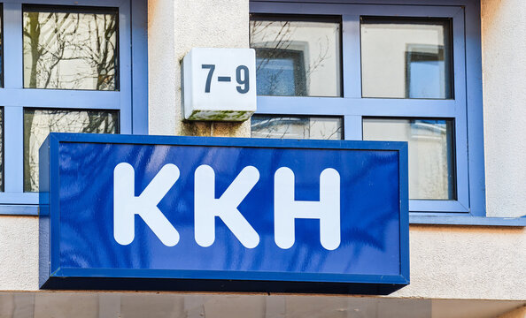 KKH Logo on a house facade in Giessen