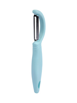Light Blue Vegetable Peeler Side View Isolated On Transparent Background PNG