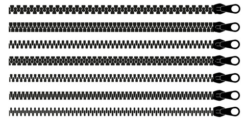 Obraz premium Zipper brush. Zipper seamless pattern