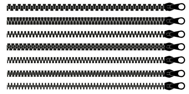 Zipper brush. Zipper seamless pattern