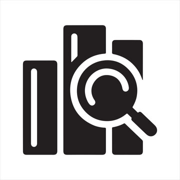 Data analysis vector silhouette outline logo design concept illustration idea