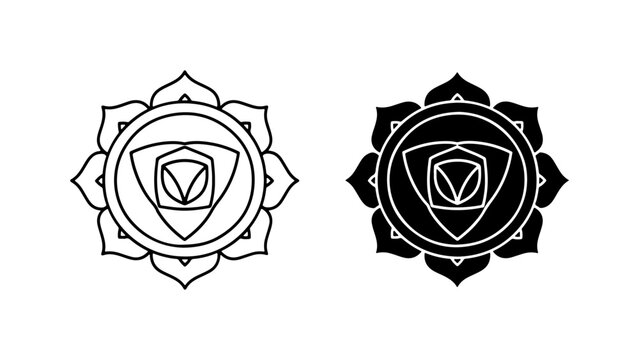 Chakra Symbols, Sacred Geometry Icons, Spiritual Energy Diagrams, Yoga Meditation Graphics