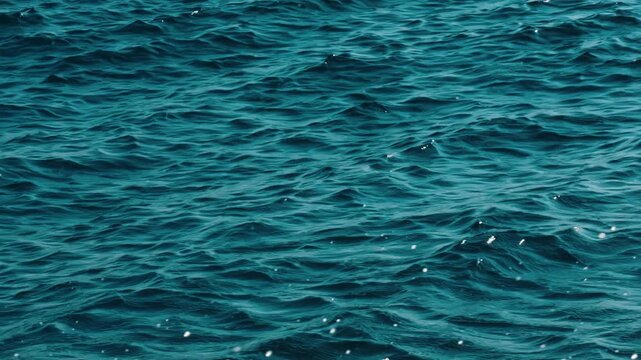 Deep Blue Ocean Waves and Sea Spray