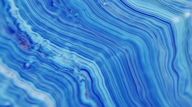Abstract Blue Agate Stone Texture Background with Wavy Lines.