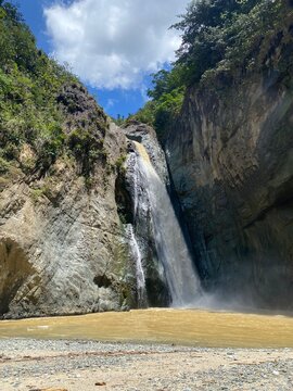 waterfall in the mountains , Jarabacoa , Dominican Republic