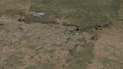 Oblique aerial 3D illustration of Abuja, Nigeria © harvepino