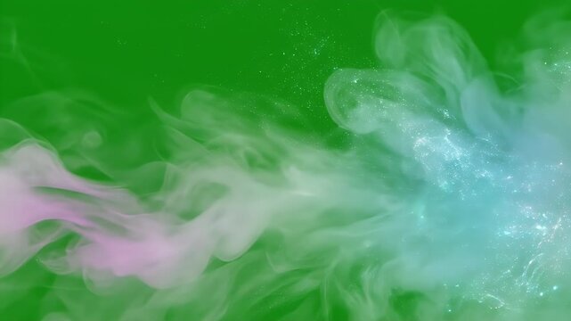 Unidentified Object Entering Bright Green Background