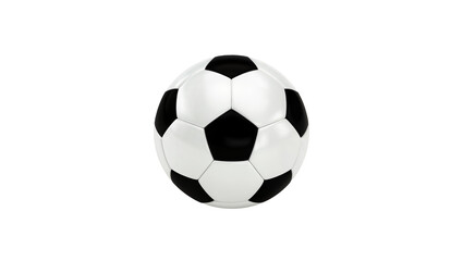 Fototapeta premium Classic black and white soccer ball, isolated on transparent background