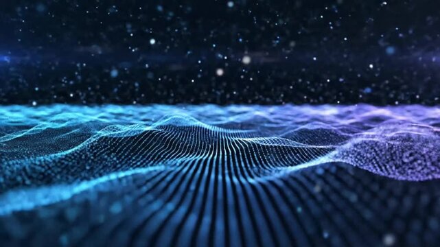 Digital wave concept with technology background in multiple colors