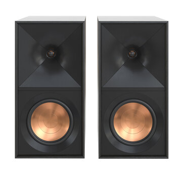 Black speaker isolated on a white background