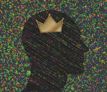 The toxic person - a head with a crown