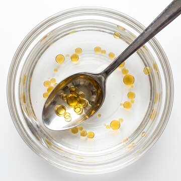 Spoon stirring oil droplets in water as an incompatibility and immiscible metaphor