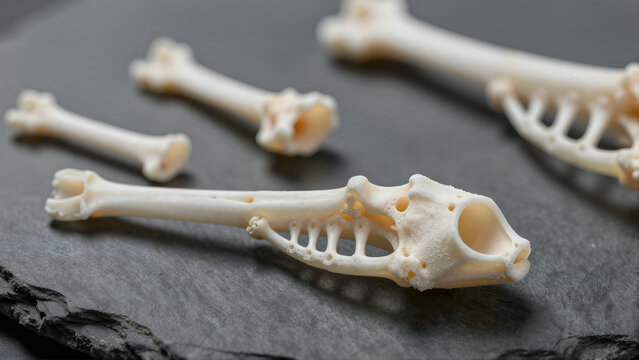 Scientific Macro View of Interwoven Fish Skeleton Structure