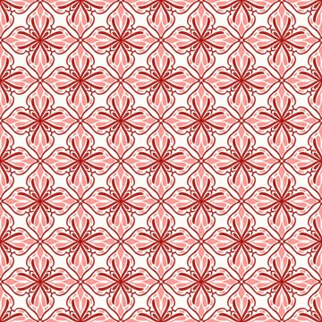 seamless red floral pattern and wallpaper
